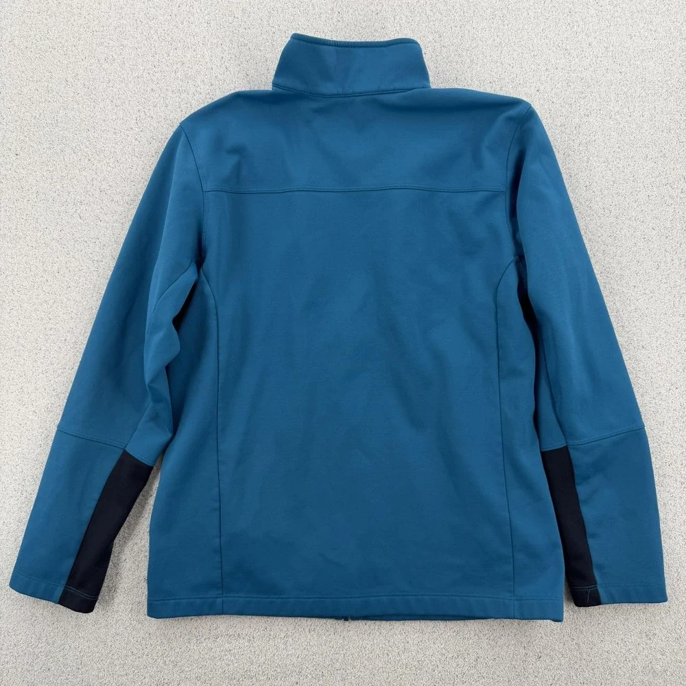 The North Face Canyonlands Jacket Mens Large Blue Softshell Fleece Lined Outdoor